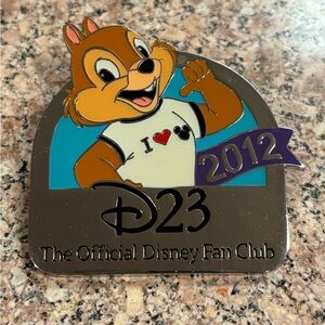 Disney D23 Fan Club Renewal 2012 Chip Pin